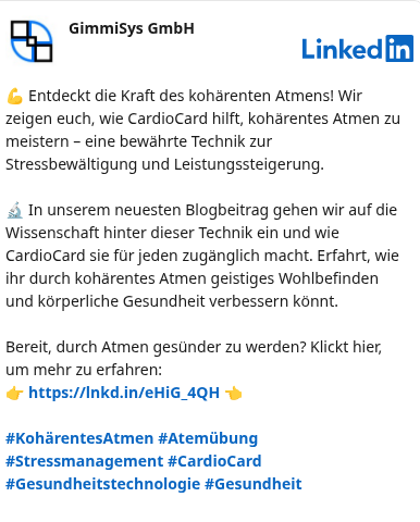 GimmiSys bei LinkedIn